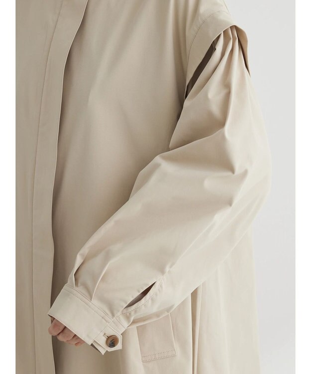Green Parks 花粉防止　袖タックコート Beige