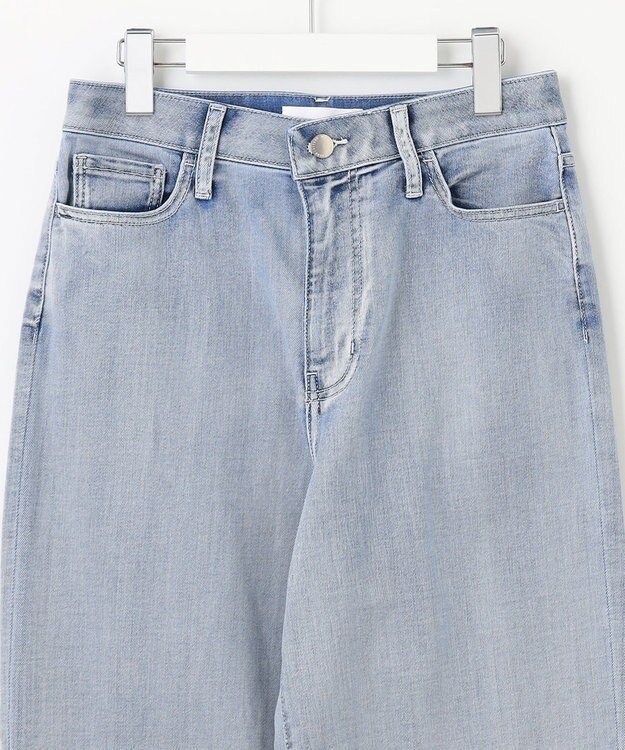 自由区 【洗える】ウスカルデニム カーブパンツ ライトインディゴ