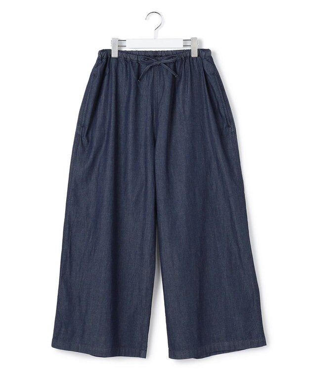J.PRESS YORK STREET 【WOMEN】ライトダンガリー リラックスワイド パンツ ネイビー系