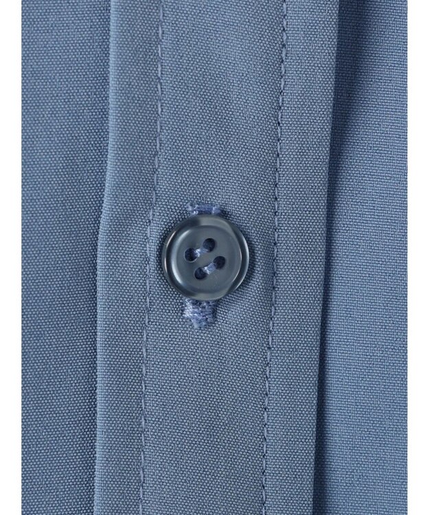 earth music&ecology ギャザースリーブシャツ Blue