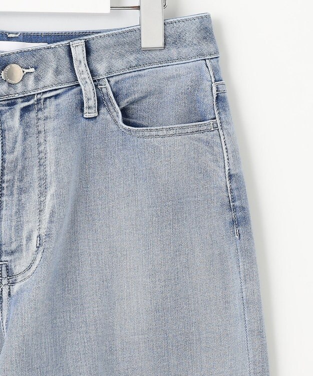 自由区 【洗える】ウスカルデニム カーブパンツ ライトインディゴ