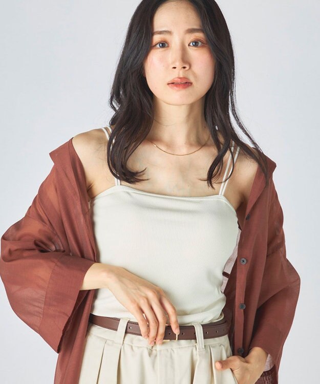 OP／FILA 【Ocean Pacific】カップ付きキャミソール アイボリー