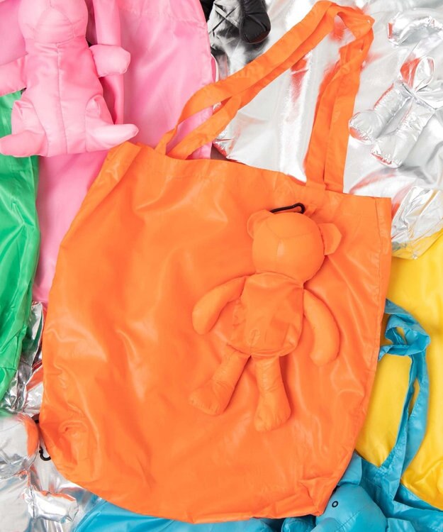 WEGO ぬいぐるみトートバッグ オレンジ