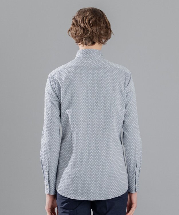 JOSEPH HOMME トライジャガードストレッチ　ウィングカラーシャツ ライトグレー系