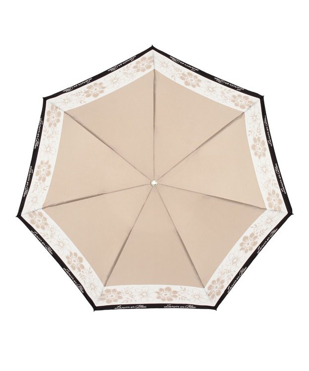 MOONBAT LANVIN en Bleu 折りたたみ傘 サテンプリントフラワー ベージュ