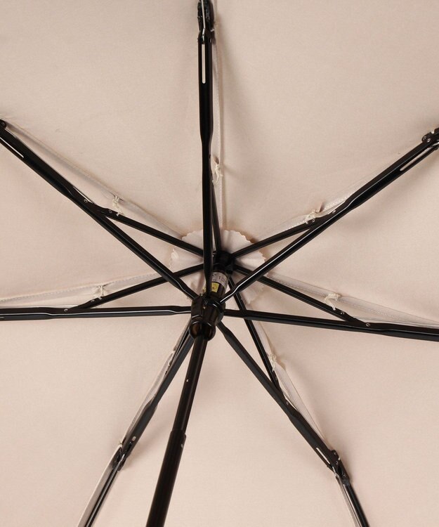 MOONBAT LANVIN en Bleu 折りたたみ傘 サテンプリントフラワー ベージュ