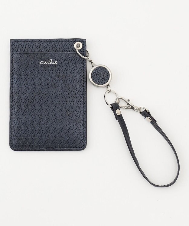 airlist リール付きパスケース Lily リリィ ネイビー