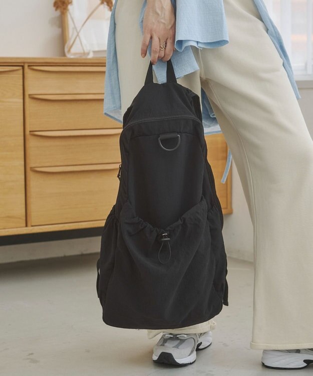 WEGO 【ANGIE VINTAGE】ドローストリンングバックパック ブラック