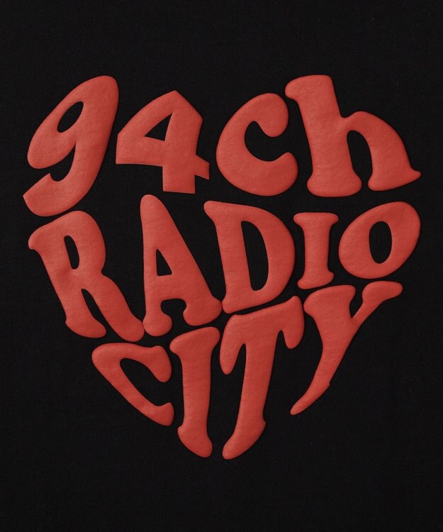 WEGO 【ユニセックス着用ITEM/裏起毛/SMLサイズ展開】リラックスフィットハートロゴプルオーバー ブラック