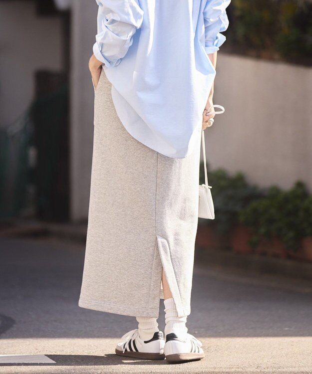 AMERICAN HOLIC 裏起毛スウェットタイトスカート Light Gray Mixture