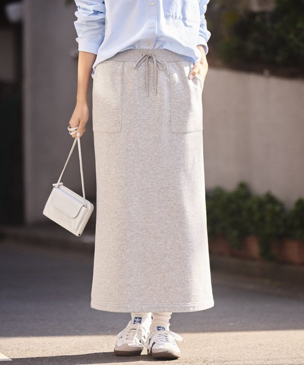 AMERICAN HOLIC 裏起毛スウェットタイトスカート Light Gray Mixture