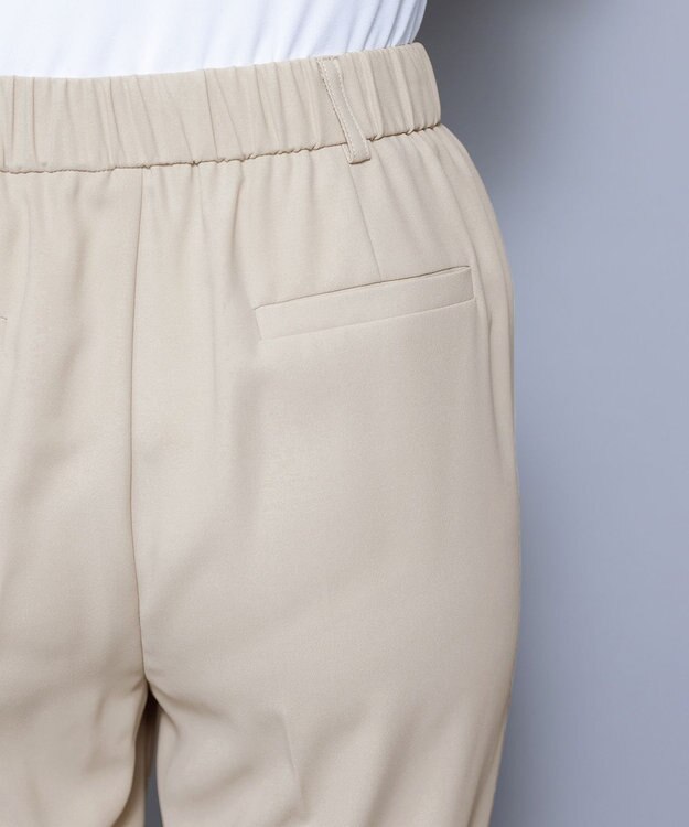 Tiaclasse 【洗える】ドロストテーパードパンツ ベージュ