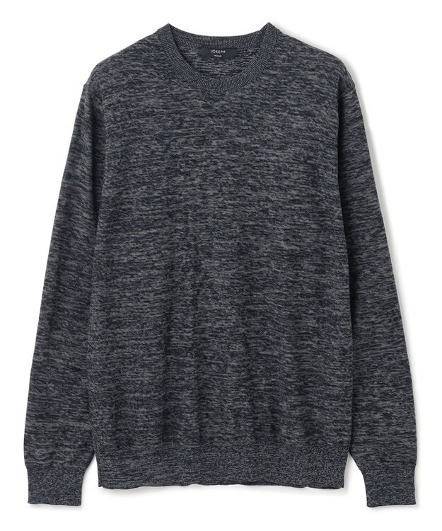 JOSEPH HOMME レクサスムリネ　クルーネックニット ネイビー系