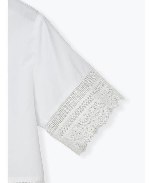 Te chichi レースヘムクロップトシャツ オフホワイト