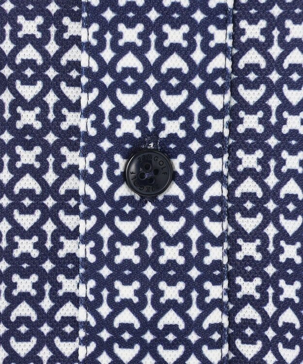 23区GOLF 【MEN】モノグラム柄  半袖ポロシャツ ネイビー系5