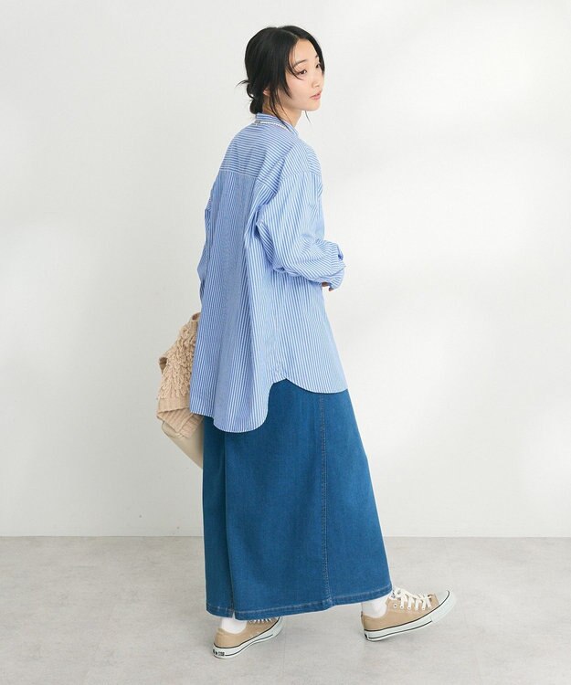 CRAFT STANDARD BOUTIQUE 裏起毛デニムＡラインスカート Blue