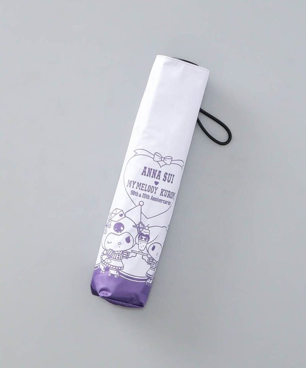 AURORA 【 ANNA SUI（アナ スイ）】マイメロディ&クロミ 晴雨兼用傘（折りたたみ傘）シルエット パープル