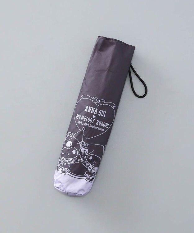 AURORA 【 ANNA SUI（アナ スイ）】マイメロディ&クロミ 晴雨兼用傘（折りたたみ傘）シルエット ブラック