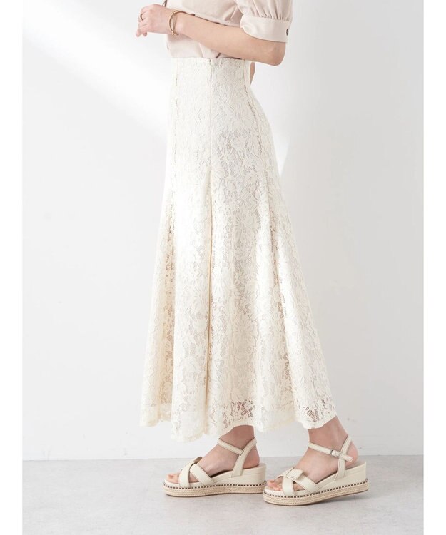 earth music&ecology レーススカート Ivory