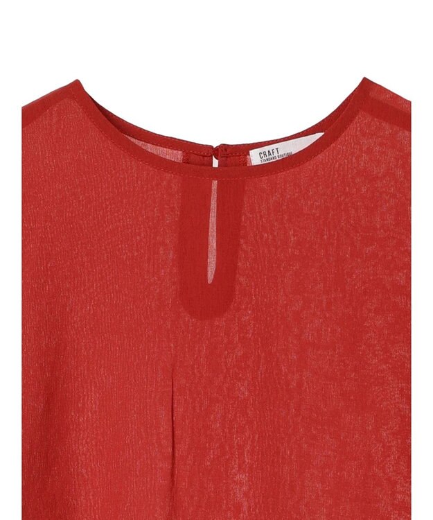 CRAFT STANDARD BOUTIQUE ウ゛ィンテージボイルティアード切替ブラウス Red