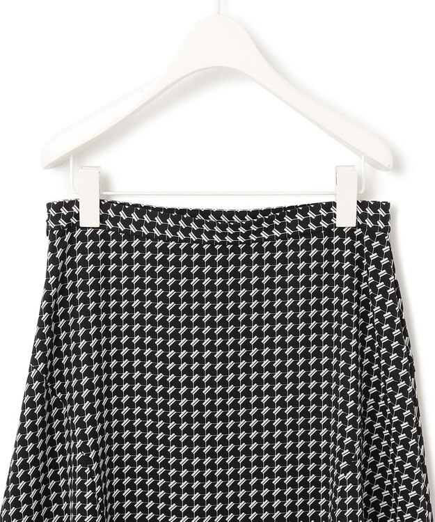 ICB 【洗える】 スモールパターンプリント  スカート ブラック系5