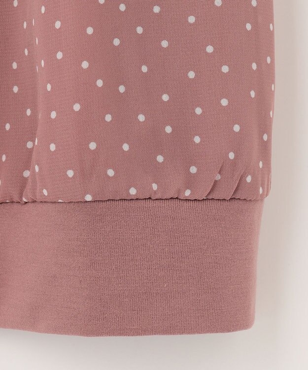 ANY SIS 【洗える】シフォンプリント ブラウス スモーキーピンクドット