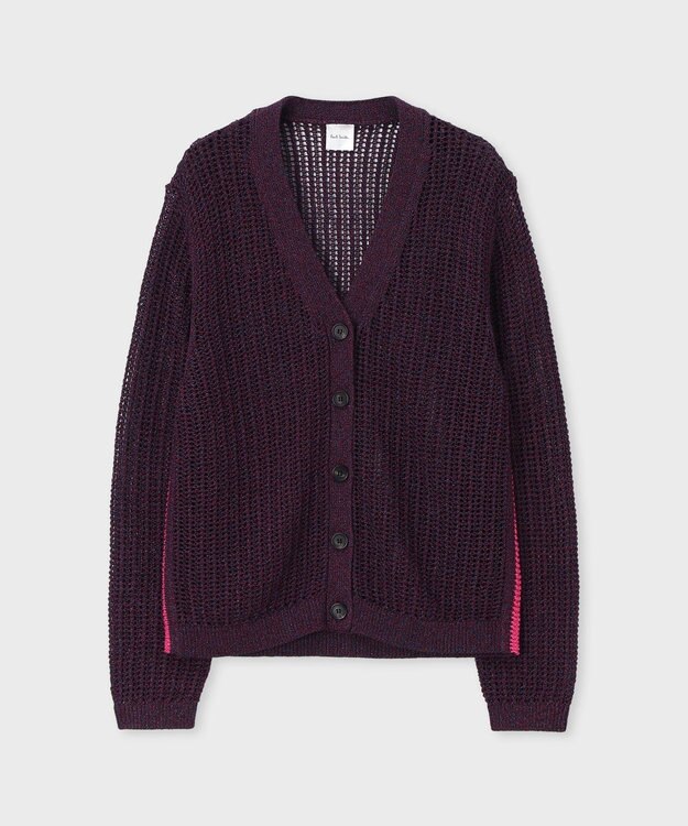 Paul Smith ラメミックス ニットカーディガン ボルドー