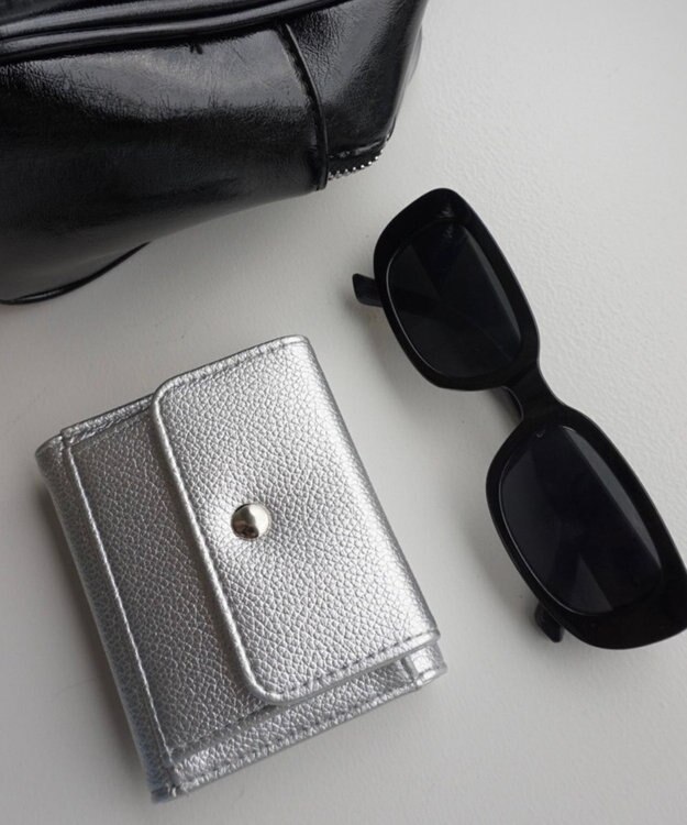 WEGO フラップミニウォレット シルバー