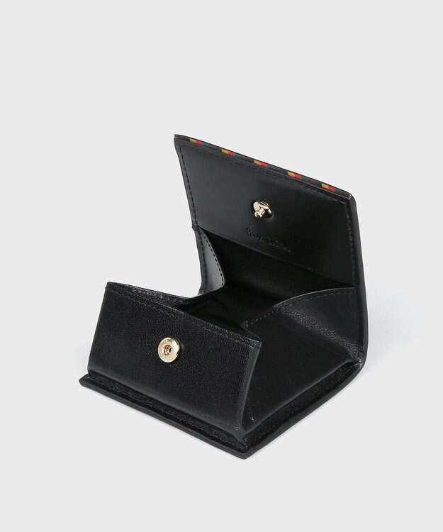 Paul Smith ブライトストライプトリム コインケース ブラック