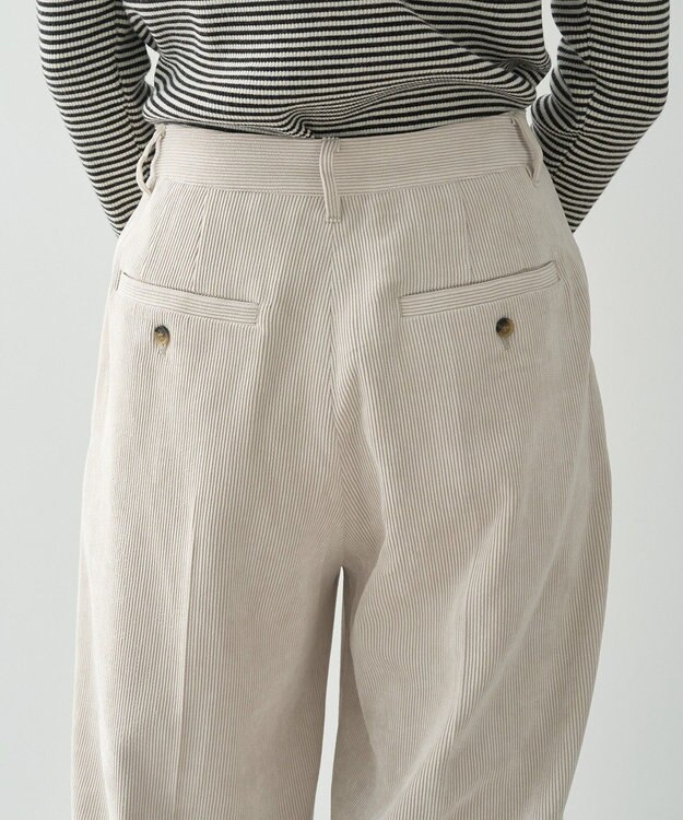 AMERICAN HOLIC コーデュロイタックワイドパンツ Ivory