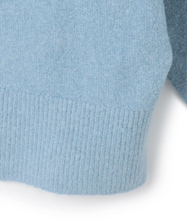 UNFILO 【前後着用 可能】ふわふわニット 2WAY パールボタンカーディガン サックス