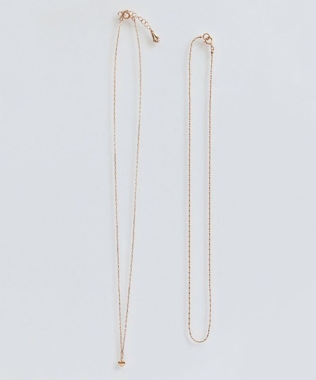 Phoebe 【金属アレルギー対応】2setスウィートハートネックレス　シャンパンゴールド シャンパンゴールド