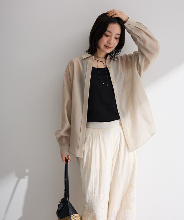 Green Parks 【適ON】レイヤードタンクトップ Black