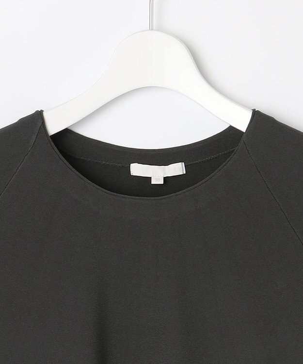 自由区 S 【接触冷感・UVカット・洗える】クレープストレッチAライン ニット バーント