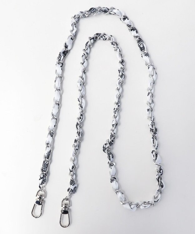 WEGO 総柄チェーンストラップ ホワイト