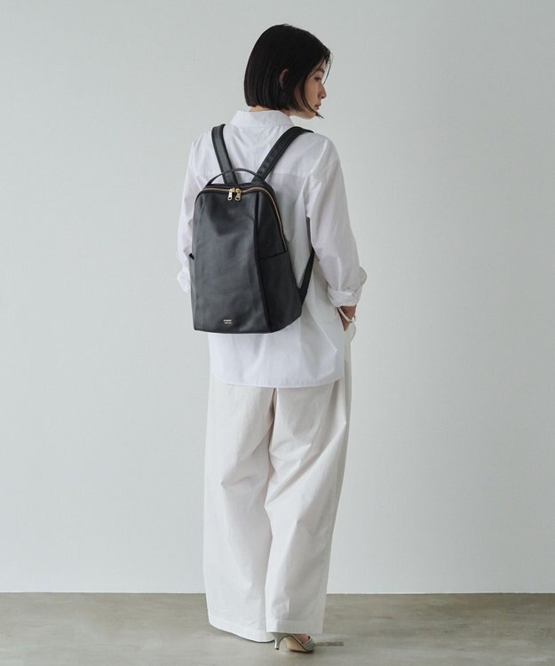 russet ＜背面メッシュ仕様＞レザーリュックサック(CE-1373) Black