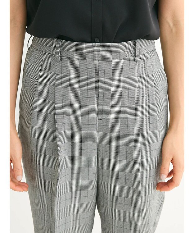 Green Parks きれいシルエットパンツ（テーパード／柄） Check