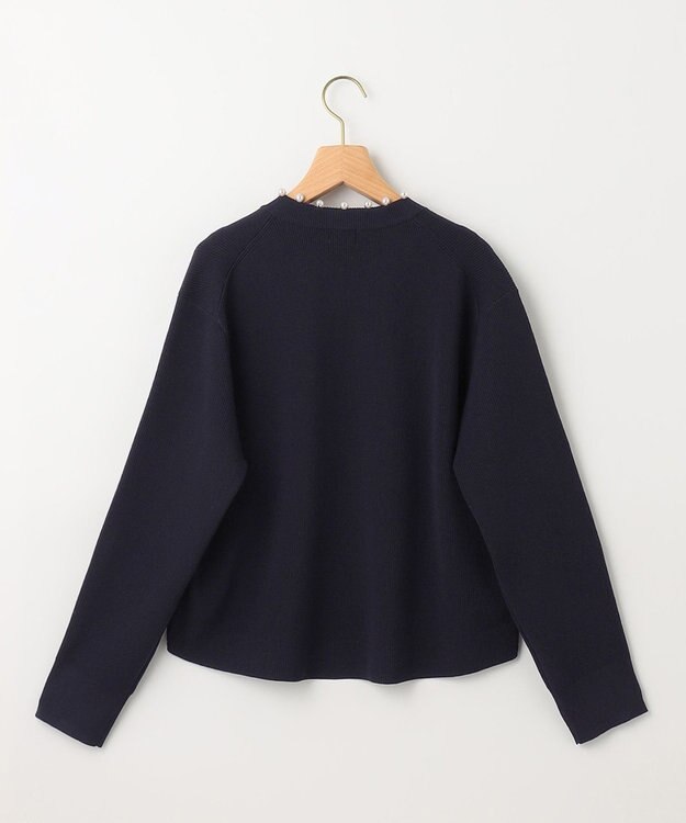 組曲 【追加生産分入荷！】AMOSSAパール カーディガン ネイビー系