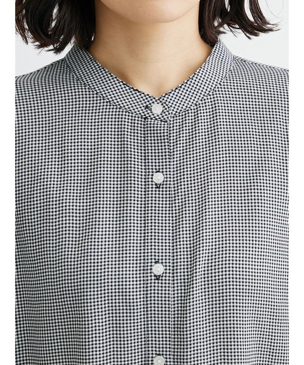 Green Parks 接触冷感　アソート柄ブラウス Gingham Check