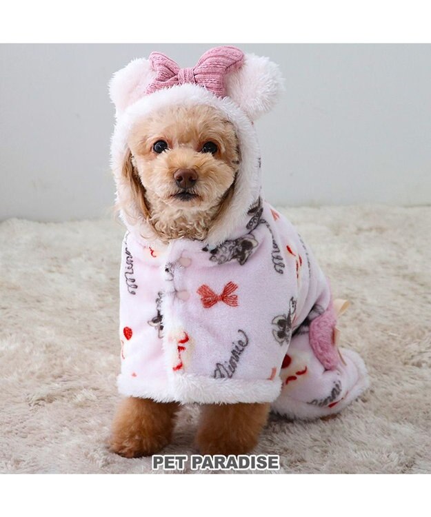 PET PARADISE ディズニー ミニー 着る毛布 《ケーキ柄》 小型犬 ピンク