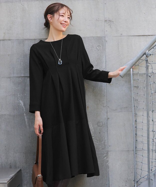 洗える】リップルコンビワンピース / Tiaclasse | ファッション通販