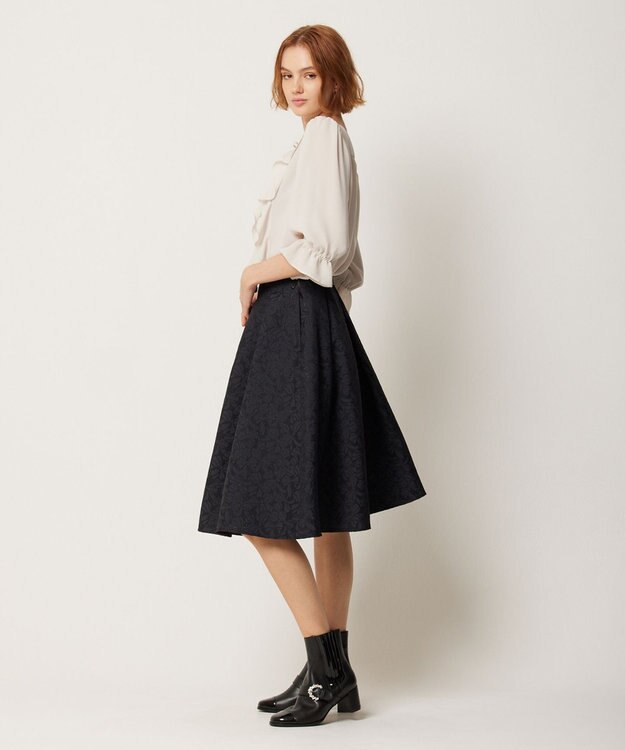 TOCCA 【WEB限定カラーあり】【消臭・洗える】RIBBON LABYRINTH JACQUARDスカート ブラック系
