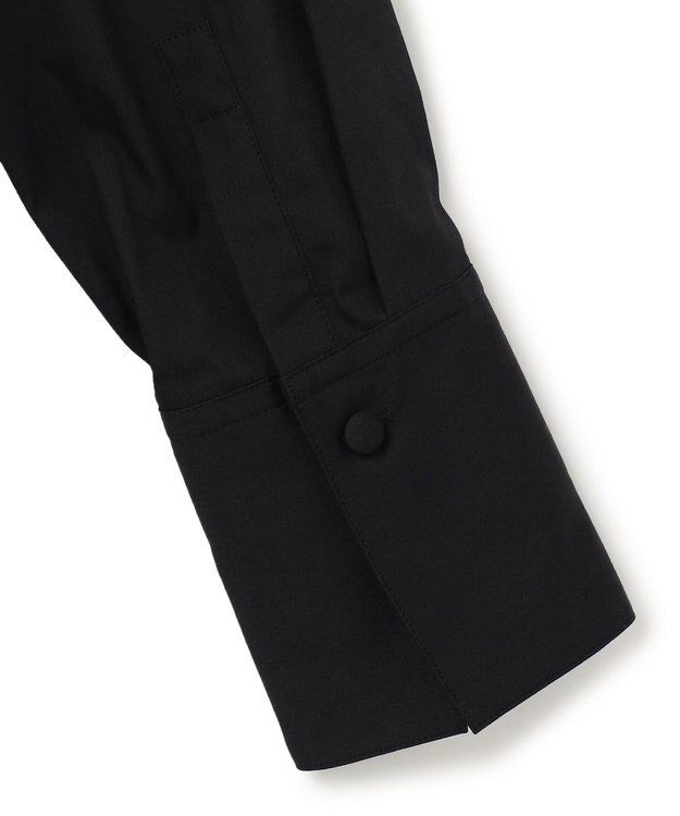 JOSEPH ポプリン　ノーカラープルオーバーブラウス Black