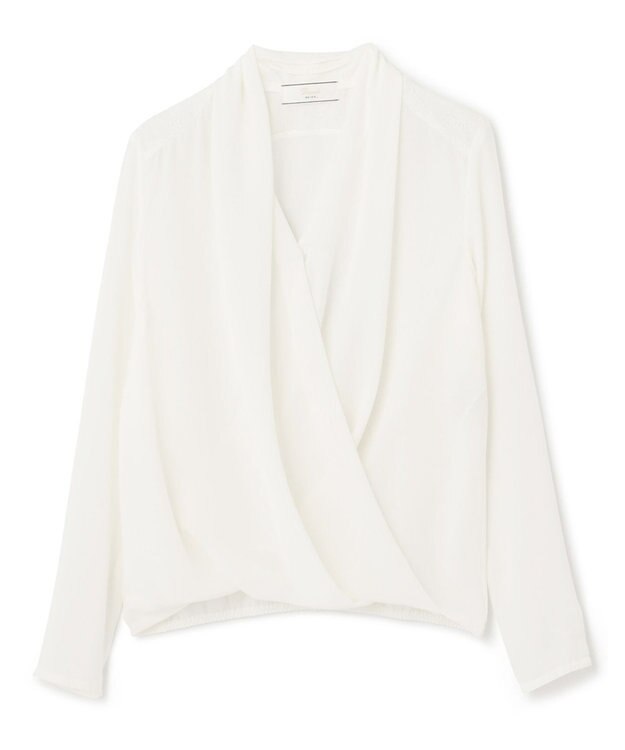 BEIGE， OLIVE / ロングスリーブブラウス White