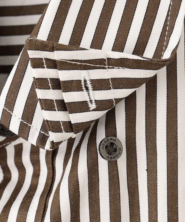 JOSEPH ABBOUD オーガニックコットンロンドンストライプ シャツ ブラウン系1