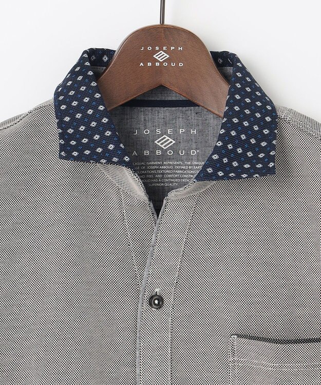 JOSEPH ABBOUD 【カラー豊富】人気！オーガニックコットン使用 ダディポロシャツ ライトグレー系