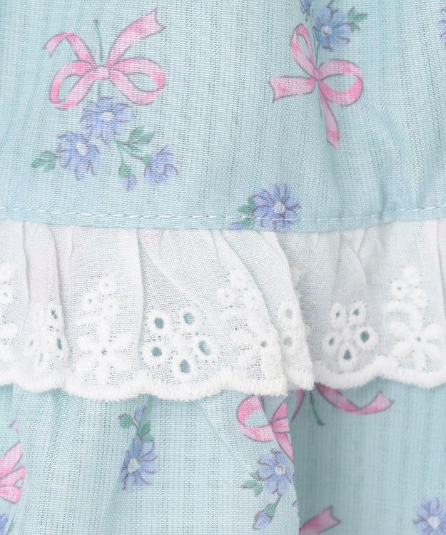 ANY KIDS フラワー×リボン スカパン ミント