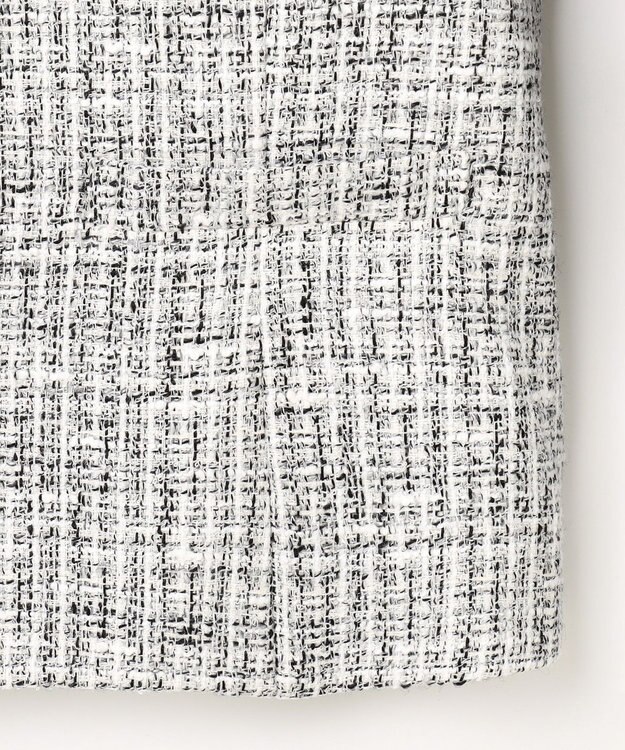 J.PRESS LADIES 【セットアップ対応】ファンシーツイード ノーカラー ジャケット ホワイト系