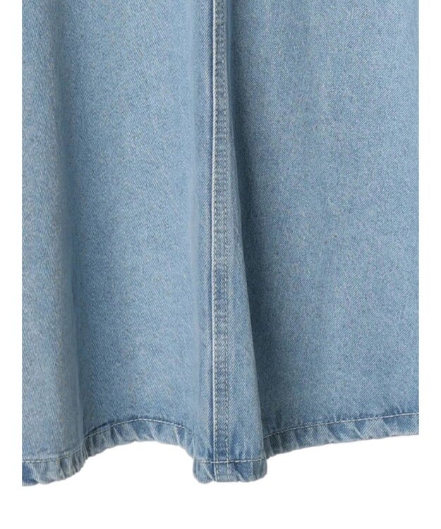 earth music&ecology ペプラムマーメイドデニムスカート Light Indigo