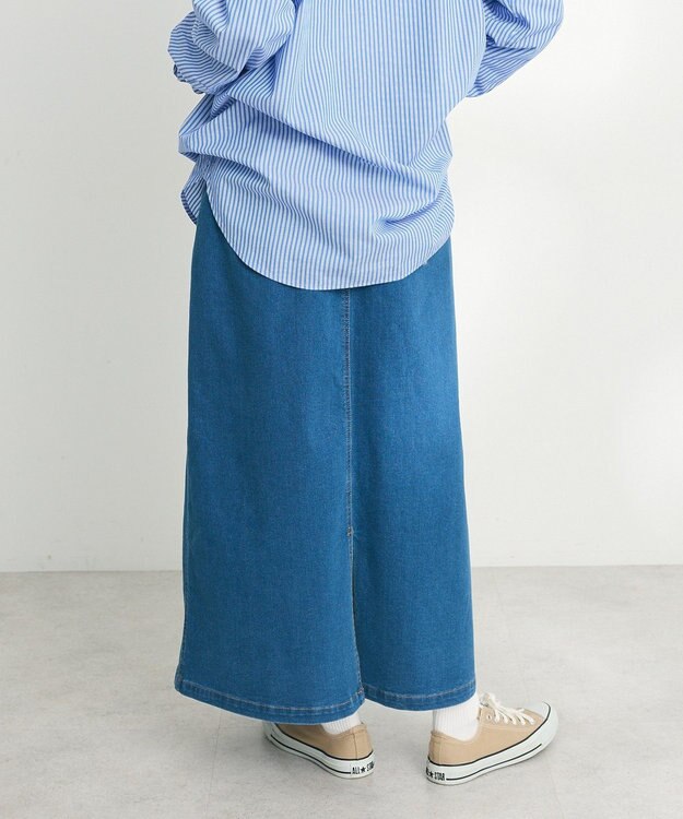 CRAFT STANDARD BOUTIQUE 裏起毛デニムＡラインスカート Blue